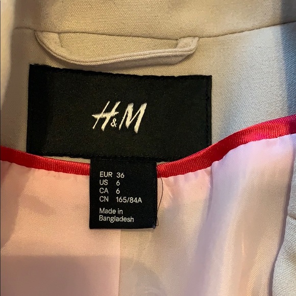 H&M beige fitted blazer - Picture 3 of 3